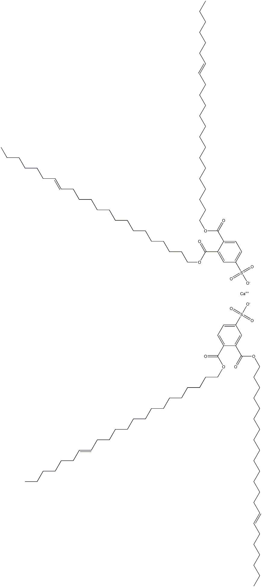 Bis[3,4-di(15-docosenyloxycarbonyl)benzenesulfonic acid]calcium salt Struktur