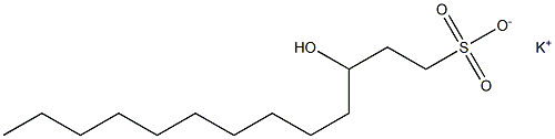 3-Hydroxytridecane-1-sulfonic acid potassium salt Struktur