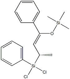 (1Z,3S)-1-Phenyl-1-(trimethylsilyloxy)-3-[dichloro(phenyl)silyl]-1-butene Struktur