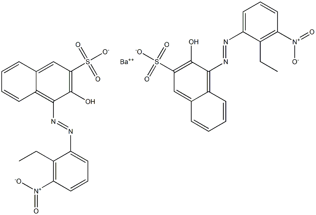 Bis[1-[(2-ethyl-3-nitrophenyl)azo]-2-hydroxy-3-naphthalenesulfonic acid]barium salt Struktur