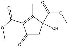 4-Hydroxy-3-methyl-1-oxo-2-cyclopentene-2,4-dicarboxylic acid dimethyl ester Struktur