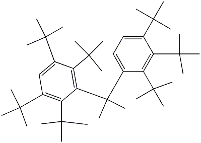 2-(2,3,5,6-Tetra-tert-butylphenyl)-2-(2,3,4-tri-tert-butylphenyl)propane Struktur