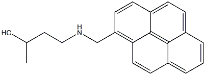 1-(3-Hydroxybutylaminomethyl)pyrene Struktur