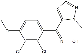 (Z)-(2,3-Dichloro-4-methoxyphenyl)(2-methyl-2H-pyrazol-3-yl) ketone oxime Struktur