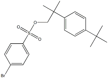 4-Bromobenzenesulfonic acid 2-methyl-2-(4-tert-butylphenyl)propyl ester Struktur