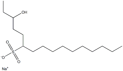 3-Hydroxyhexadecane-6-sulfonic acid sodium salt Struktur