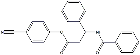 3-Benzoylamino-3-phenylpropionic acid 4-cyanophenyl ester Struktur