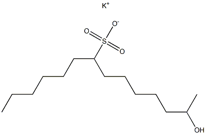 13-Hydroxytetradecane-7-sulfonic acid potassium salt Struktur