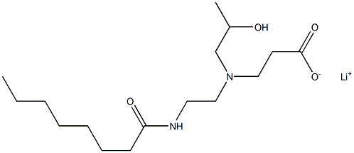 3-[N-(2-Hydroxypropyl)-N-[2-(octanoylamino)ethyl]amino]propionic acid lithium salt Struktur