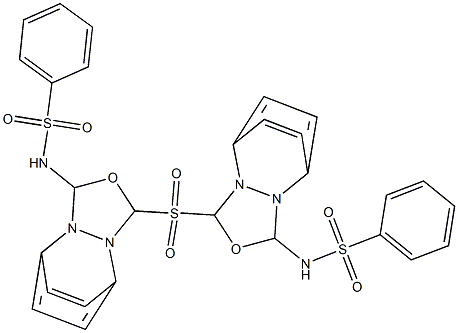 N,N'-[Sulfonylbis[4,1-phenylene(1,3,4-oxadiazole-5,2-diyl)]]bis(benzenesulfonamide) Struktur