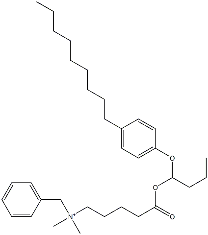 N,N-Dimethyl-N-benzyl-N-[4-[[1-(4-nonylphenyloxy)butyl]oxycarbonyl]butyl]aminium Struktur