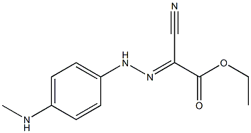 2-[2-[4-(Methylamino)phenyl]hydrazono]-2-cyanoacetic acid ethyl ester Struktur