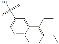 7,8-Diethyl-2-naphthalenesulfonic acid Struktur