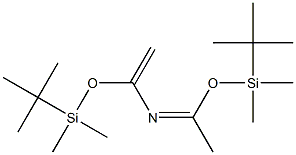 2,4-Bis[[dimethyl(tert-butyl)silyl]oxy]-3-aza-1,3-pentadiene Struktur