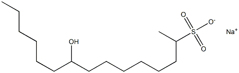 9-Hydroxypentadecane-2-sulfonic acid sodium salt Struktur