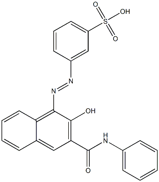 3-(2-Hydroxy-3-phenylcarbamoyl-1-naphtylazo)-1-benzenesulfonic acid Struktur