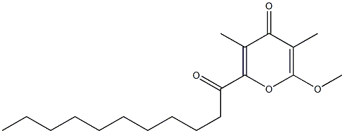 6-Methoxy-3,5-dimethyl-2-(1-oxoundecyl)-4H-pyran-4-one Struktur