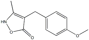 4-(4-Methoxybenzyl)-3-methylisoxazol-5(2H)-one Struktur