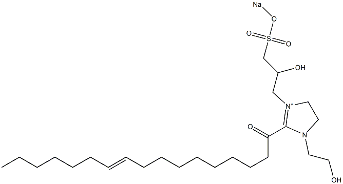 1-(2-Hydroxyethyl)-3-[2-hydroxy-3-(sodiooxysulfonyl)propyl]-2-(10-heptadecenoyl)-2-imidazoline-3-ium Struktur