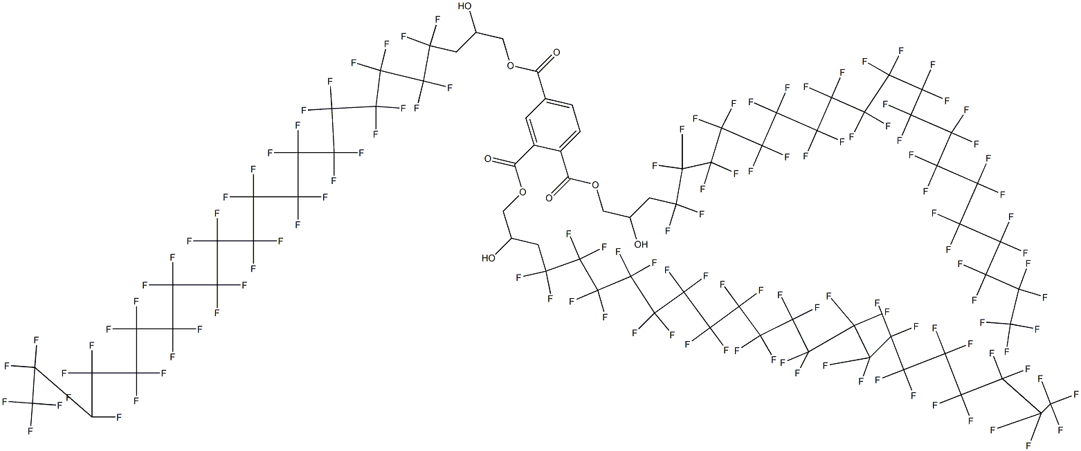 1,2,4-Benzenetricarboxylic acid tris[3-(hentetracontafluoroicosyl)-2-hydroxypropyl] ester Struktur