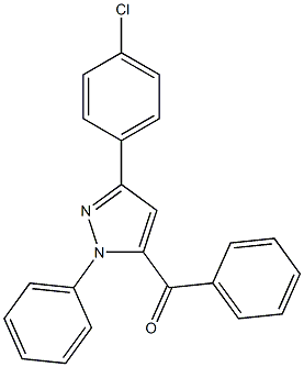 1-Phenyl-3-(4-chlorophenyl)-5-benzoyl-1H-pyrazole Struktur