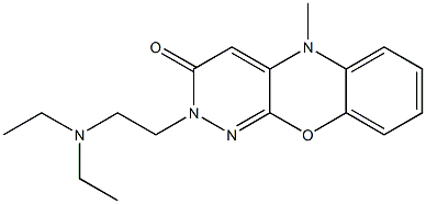 2-(2-Diethylaminoethyl)-2,3-dihydro-5-methyl-5H-pyridazino[3,4-b][1,4]benzoxazin-3-one Struktur