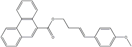 Phenanthrene-9-carboxylic acid (E)-4-(4-methoxyphenyl)3-butenyl ester Struktur