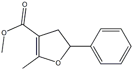 4,5-Dihydro-2-methyl-5-phenylfuran-3-carboxylic acid methyl ester Struktur