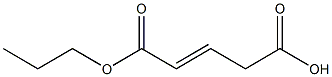 2-Pentenedioic acid hydrogen 1-propyl ester Struktur