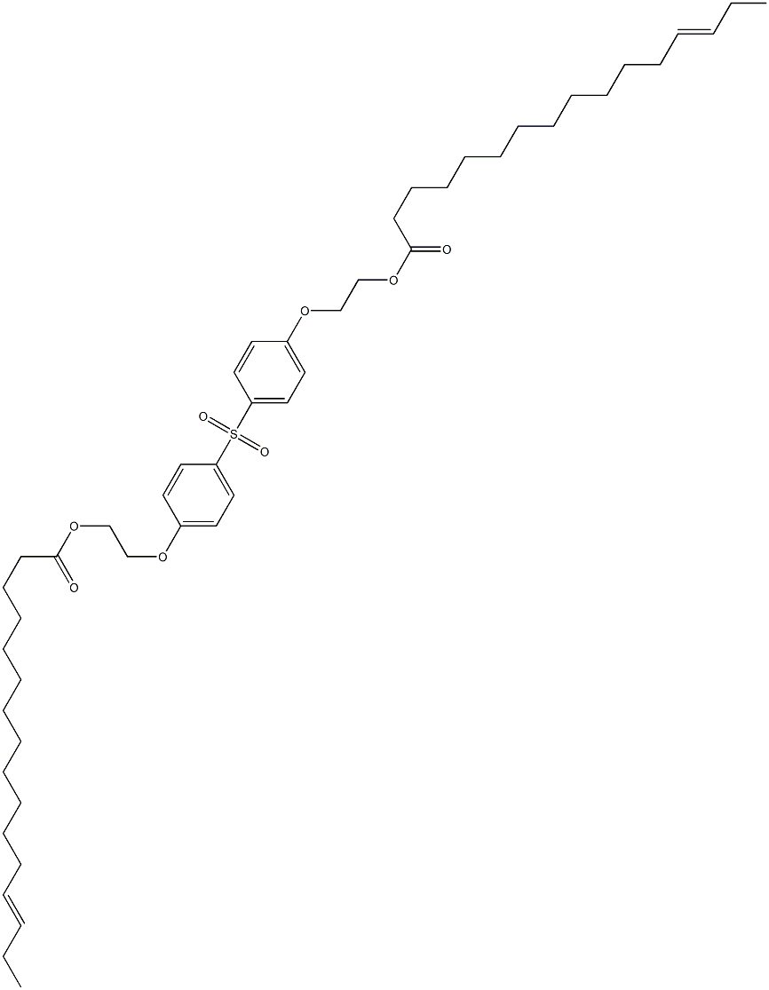 Bis[4-[2-(13-hexadecenoyloxy)ethoxy]phenyl] sulfone Struktur