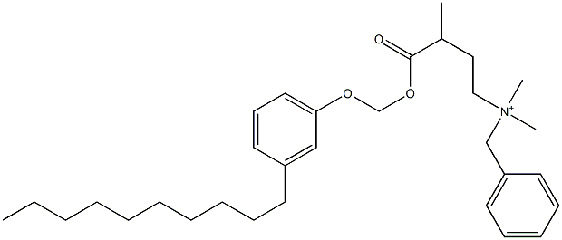 N,N-Dimethyl-N-benzyl-N-[3-[[(3-decylphenyloxy)methyl]oxycarbonyl]butyl]aminium Struktur