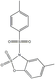 5-Methyl-3-[(4-methylphenyl)sulfonyl]-3H-1,2,3-benzoxathiazole 2,2-dioxide Struktur