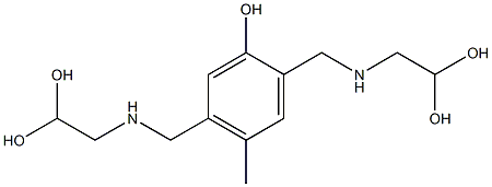 2,5-Bis[[(2,2-dihydroxyethyl)amino]methyl]-4-methylphenol Struktur