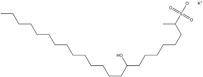 9-Hydroxytricosane-2-sulfonic acid potassium salt Struktur