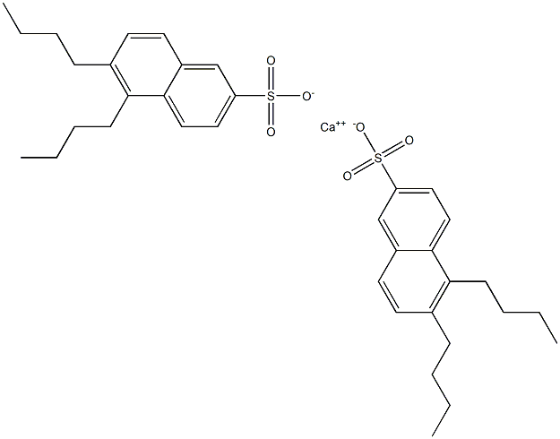 Bis(5,6-dibutyl-2-naphthalenesulfonic acid)calcium salt Struktur