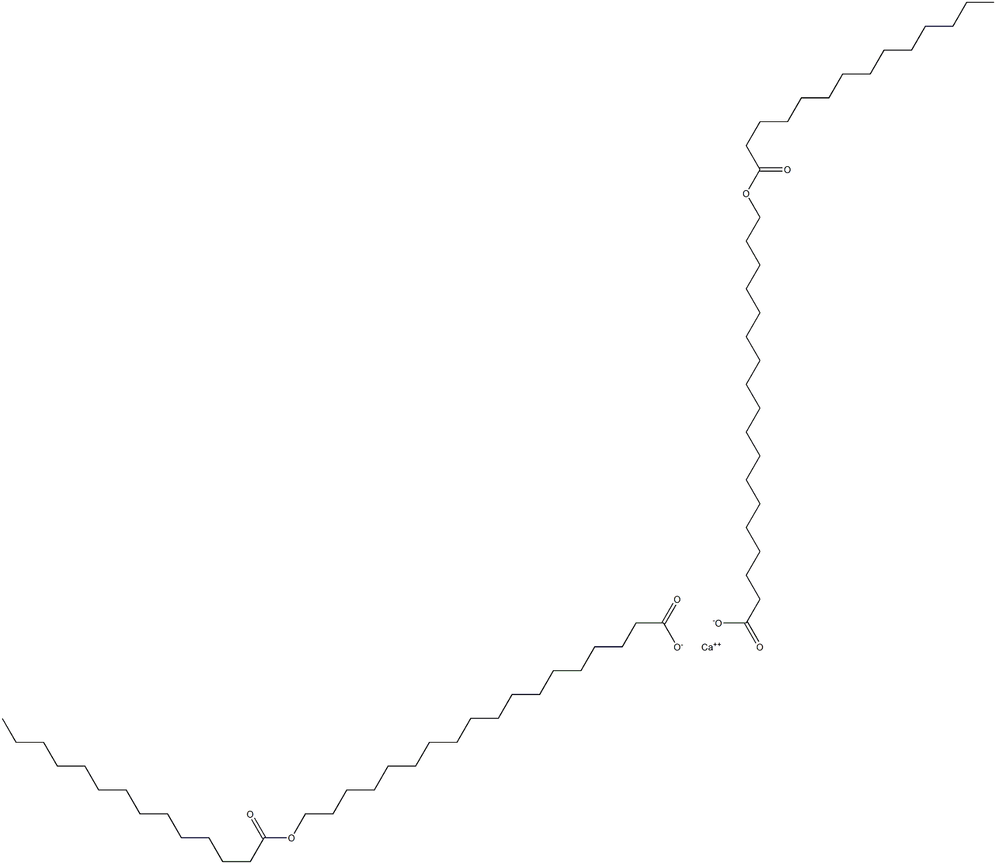 Bis(18-myristoyloxystearic acid)calcium salt Struktur