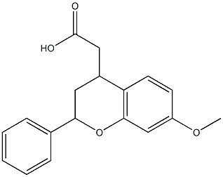 7-Methoxy-2-phenylchroman-4-yl=acetate Struktur