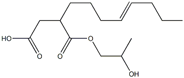 2-(4-Octenyl)succinic acid hydrogen 1-(2-hydroxypropyl) ester Struktur