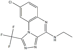 4-Ethylamino-1-trifluoromethyl-8-chloro[1,2,4]triazolo[4,3-a]quinoxaline Struktur