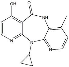 5,11-Dihydro-11-cyclopropyl-7-hydroxy-4-methyl-6H-dipyrido[3,2-b:2',3'-e][1,4]diazepin-6-one Struktur