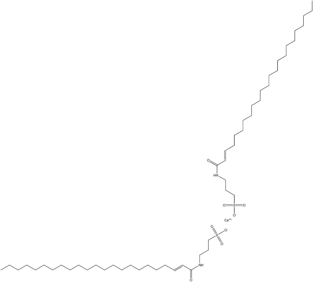 Bis[3-[(1-oxo-2-tricosen-1-yl)amino]-1-propanesulfonic acid]calcium salt Struktur