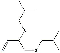 2,3-Di(isobutylthio)propionaldehyde Struktur