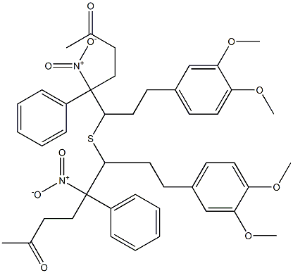 Phenyl[1-nitro-1-(3-oxobutyl)-4-(3,4-dimethoxyphenyl)butan-2-yl] sulfide Struktur