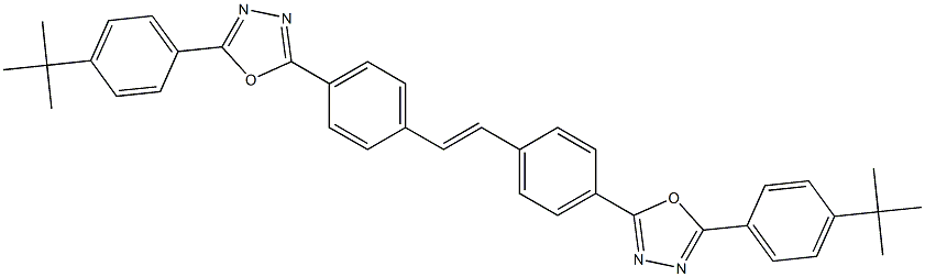 4,4'-Bis[2-(4-tert-butylphenyl)-1,3,4-oxadiazol-5-yl]stilbene Struktur