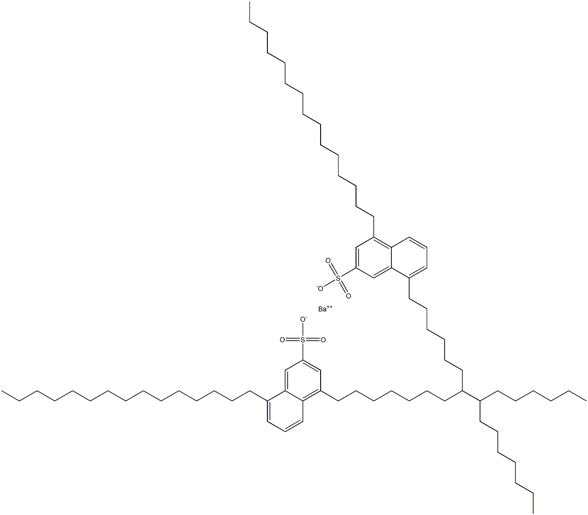 Bis(4,8-dipentadecyl-2-naphthalenesulfonic acid)barium salt Struktur