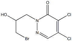 4,5-Dichloro-2-(3-bromo-2-hydroxypropyl)pyridazin-3(2H)-one Struktur