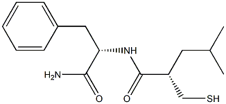 N-[(2S)-3-Mercapto-2-(2-methylpropyl)propanoyl]-L-phenylalaninamide Struktur