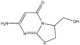 7-Amino-3-(hydroxymethyl)-2,3-dihydro-5H-thiazolo[3,2-a]pyrimidin-5-one Struktur