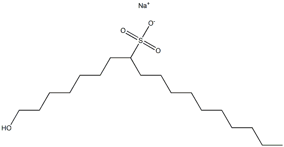 1-Hydroxyoctadecane-8-sulfonic acid sodium salt Struktur