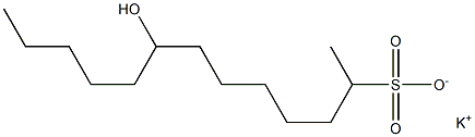 8-Hydroxytridecane-2-sulfonic acid potassium salt Struktur